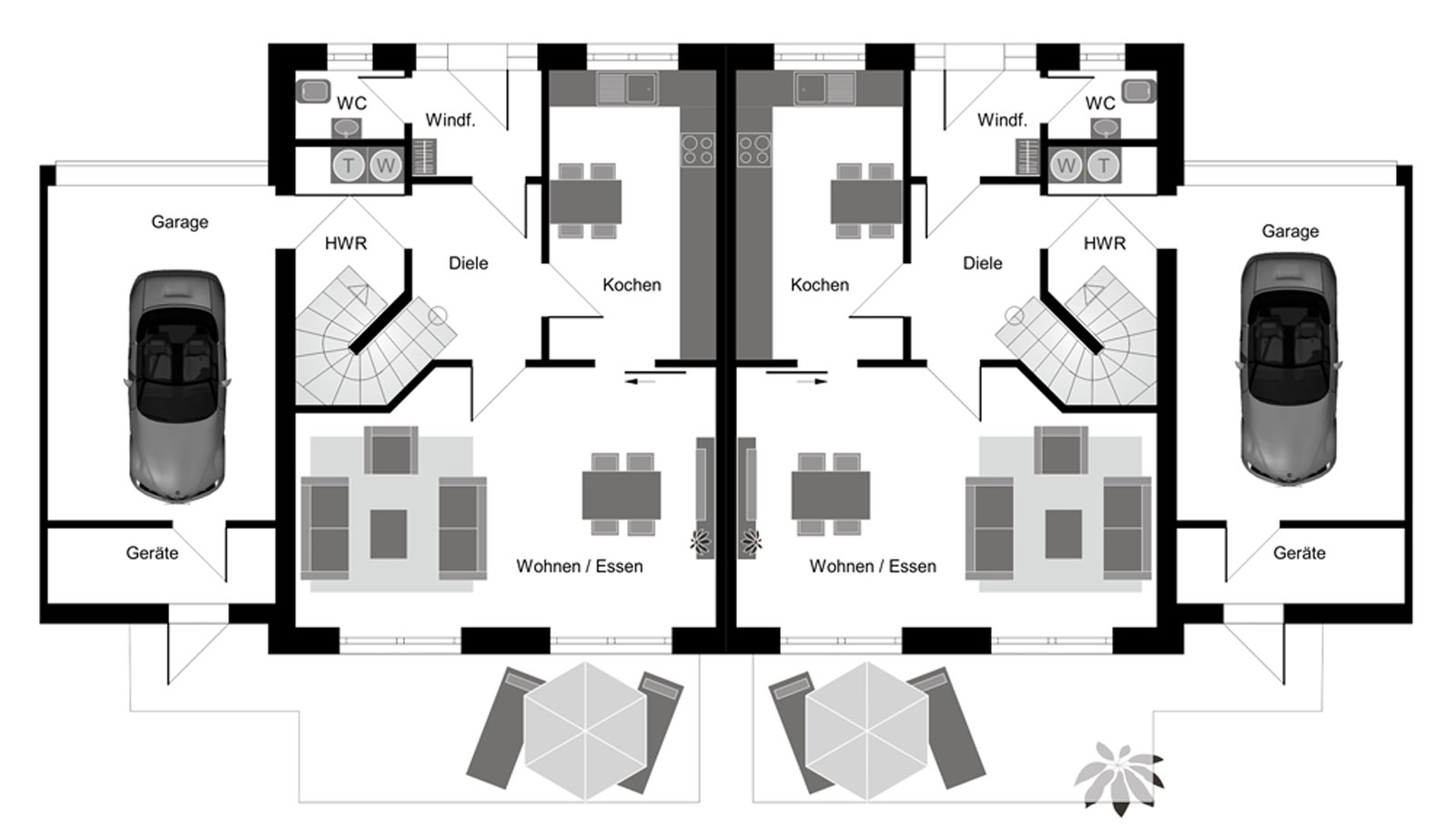 Doppelhaus 120 m² EG