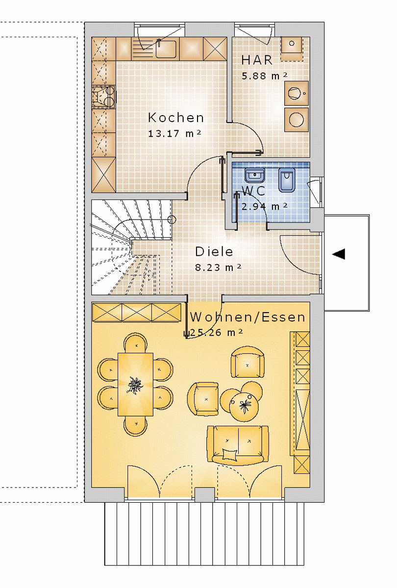 Doppelhaus 100 m² EG