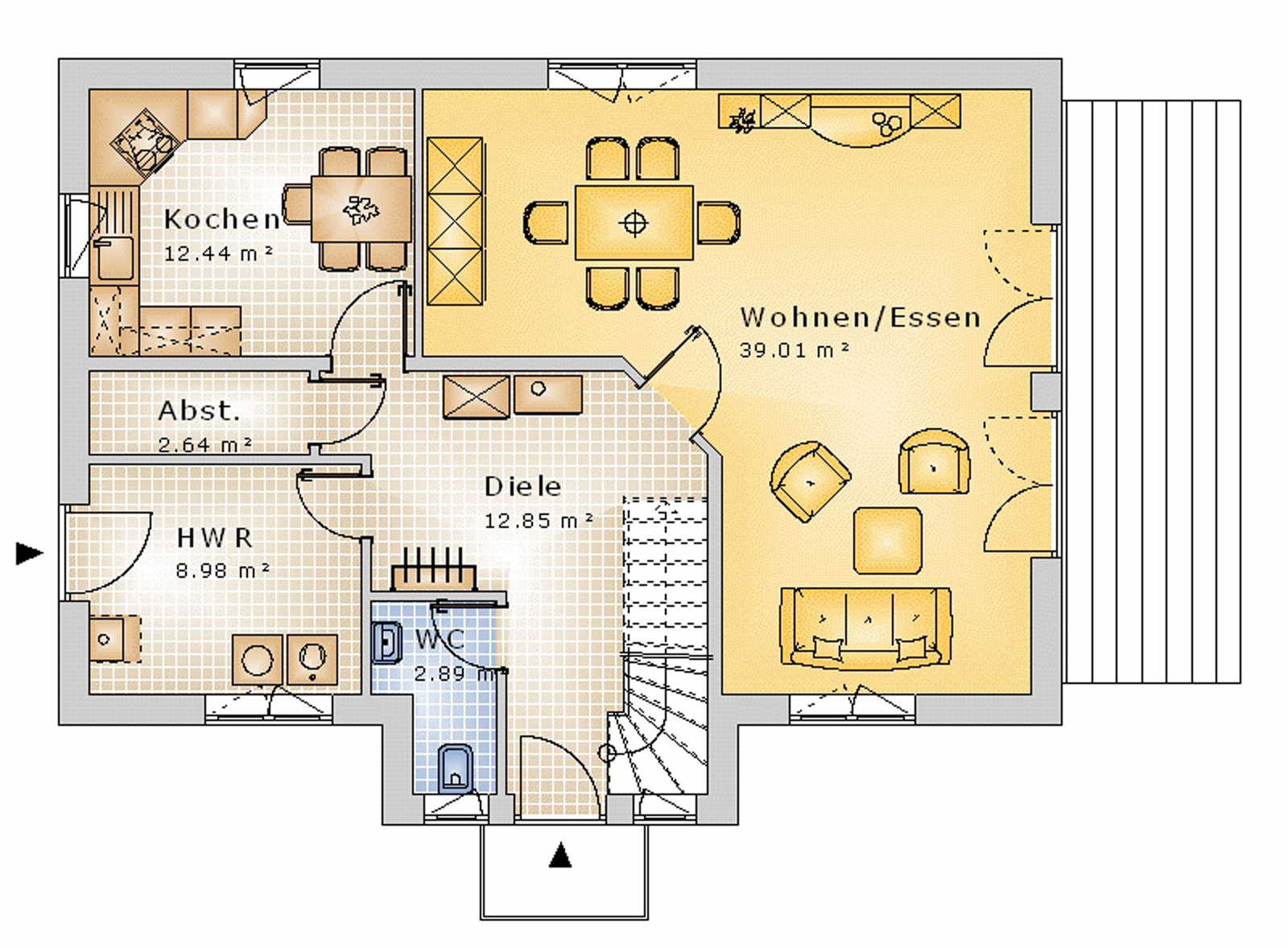 Giebelhaus 138 m² EG