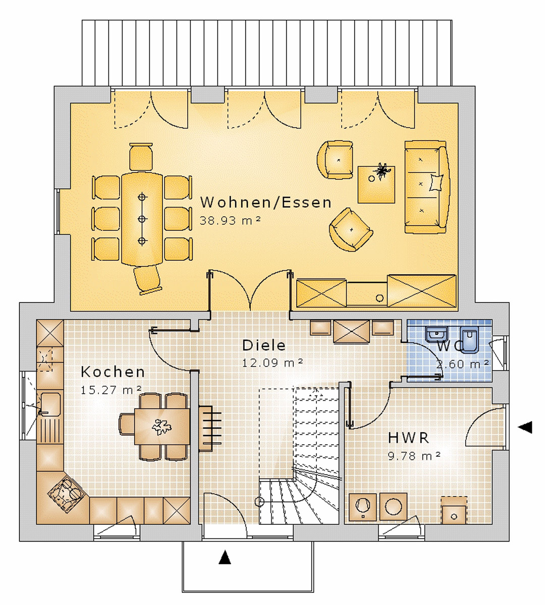 Pultdachhaus 157 m² EG