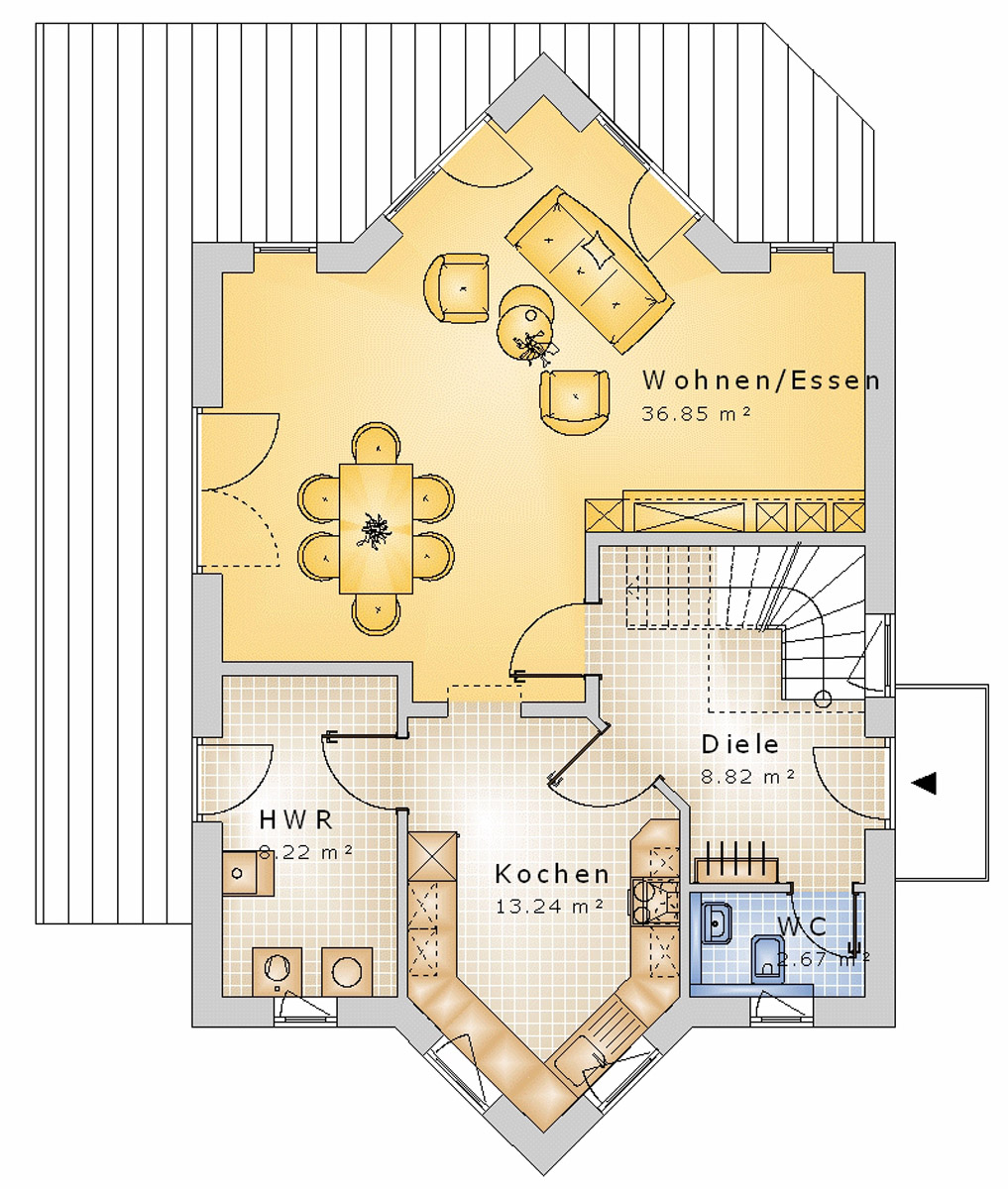 Satteldachhaus 121 m² EG