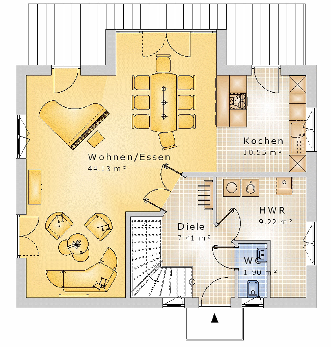 Satteldachhaus 129 m² EG