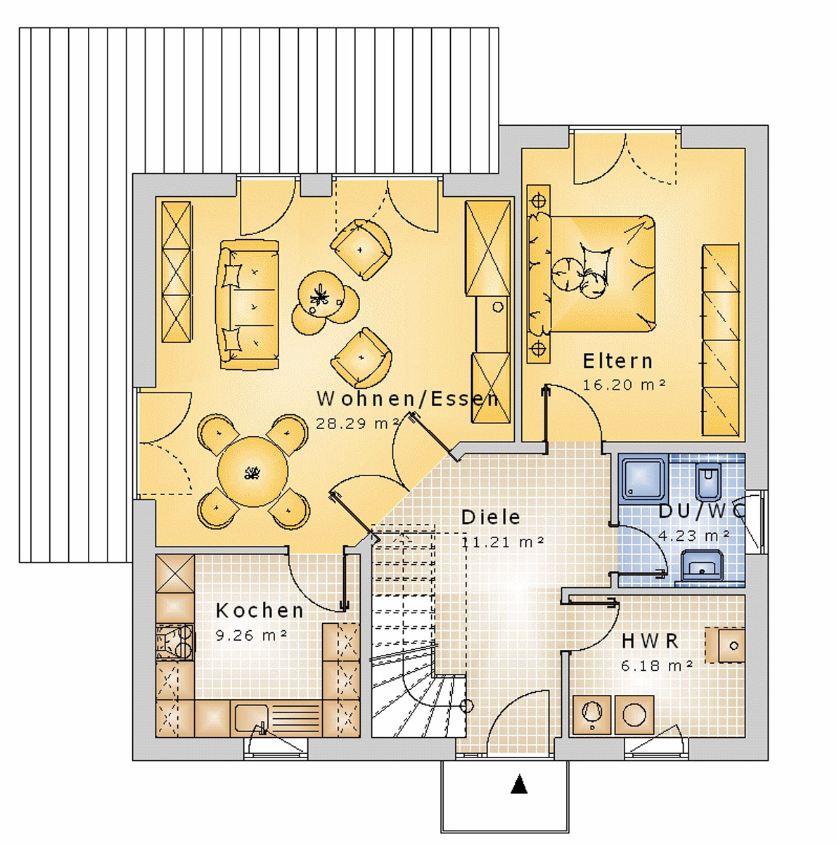 Satteldachhaus 130 m² EG