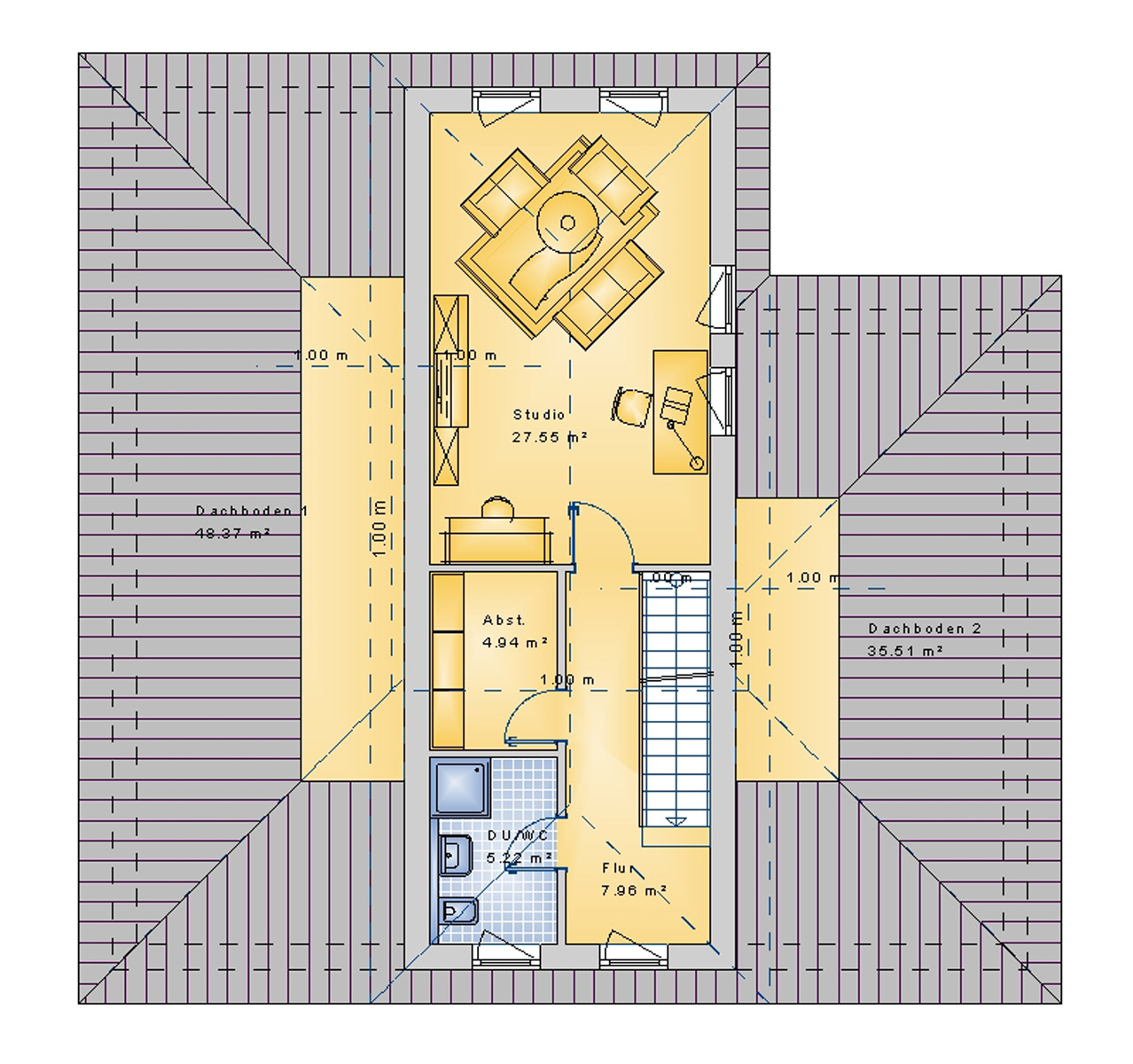 Staffelhaus 173 m² DG