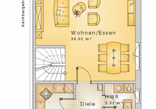 Doppelhaus 119 m² EG