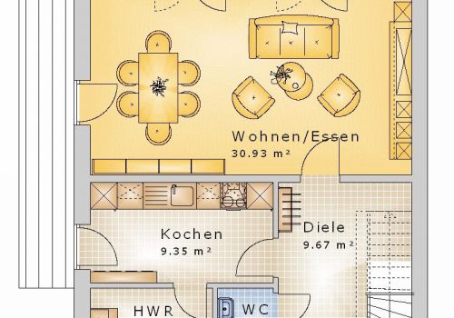 Satteldach 101 m² EG