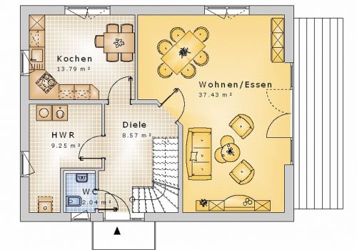 Satteldachhaus 119 m² EG