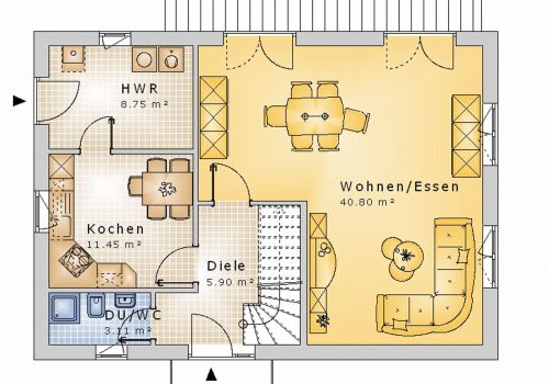 Satteldachhaus 126 m² EG